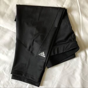 Black adidas running capris